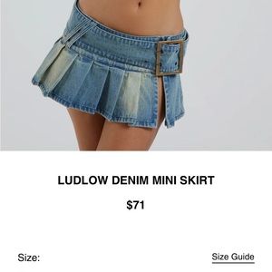 Jaded London LUDLOW DENIM MINI SKIRT UK 6 BNWT
